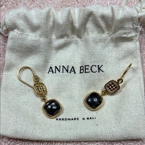 Anna Beck Gold and Black Earrings